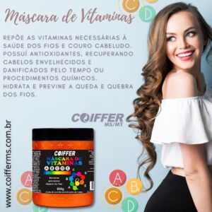 Máscara de Vitaminas  500 g.  Coiffer   Cód. 3777