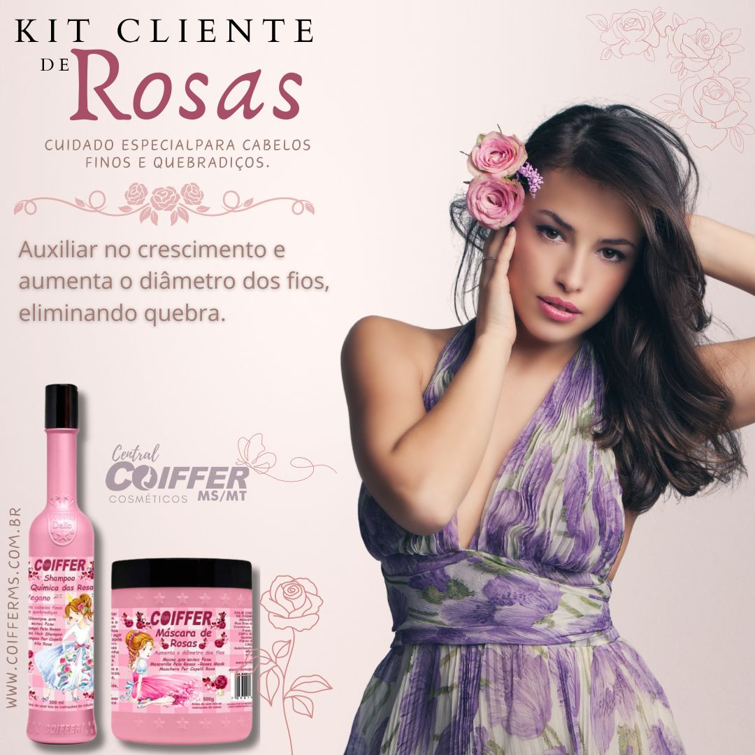 Kit de Rosas com 2 unid. Coiffer Cód. 3229