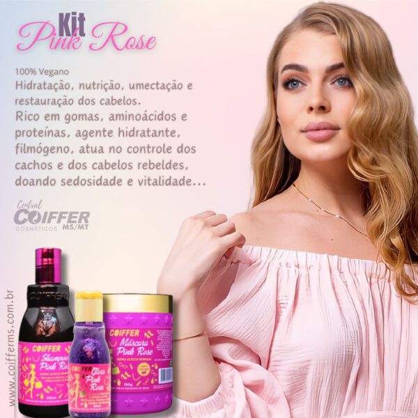 Kit Pink Rose Com 3 und. Coiffer Cód. 6061